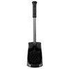 Home Basics Brushed Stainless Toilet Brush Holder  Compact NonSkid Caddy, Black TB41410